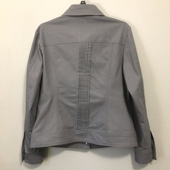 TRIBAL Clay Grey Braided Jean Jacket - Picture 2 of 15